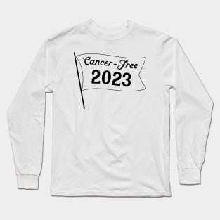 cancer-free 2023 flag (blank) Long Sleeve T-Shirt